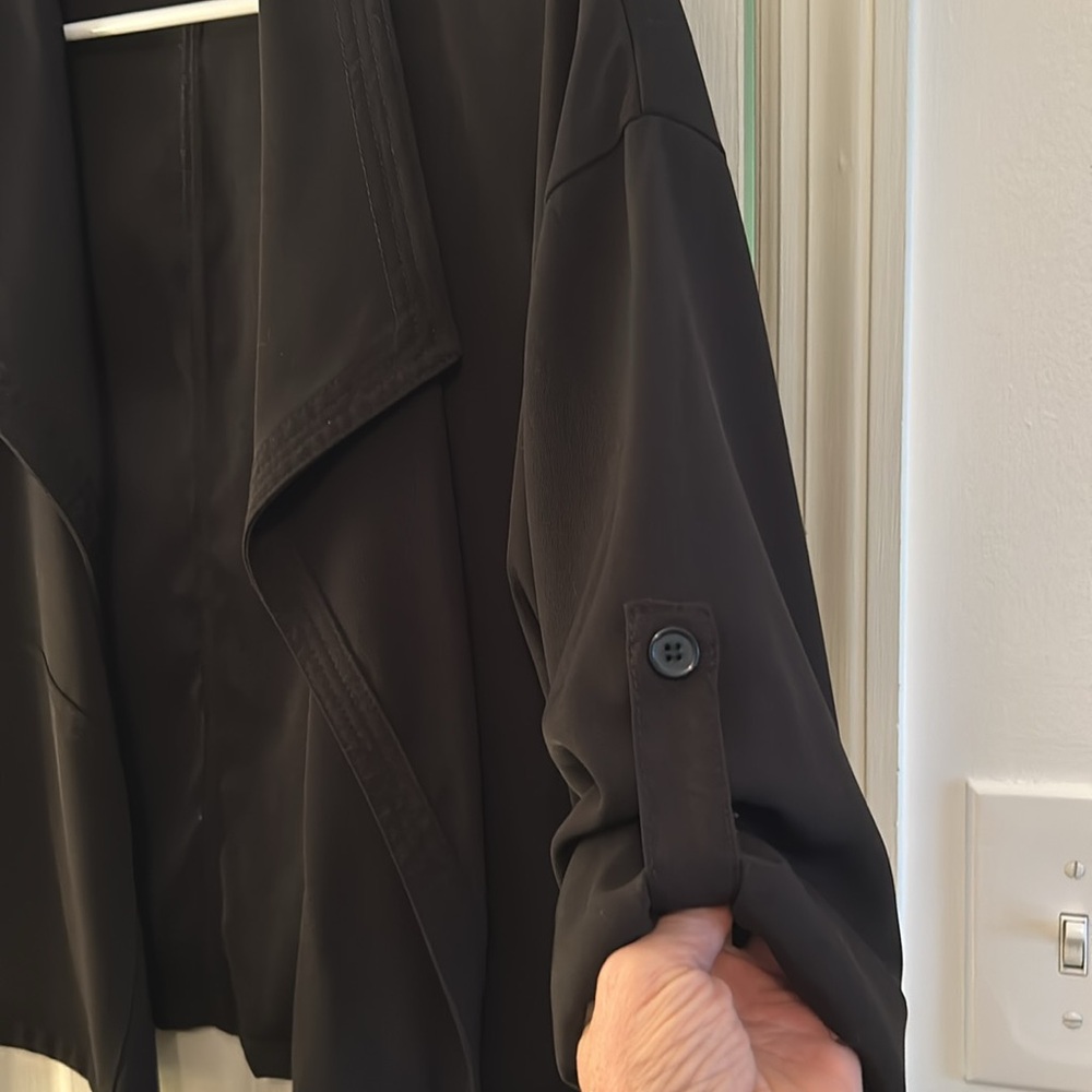 Max Studio Lightweight Black Jacket Size Medium - image 4